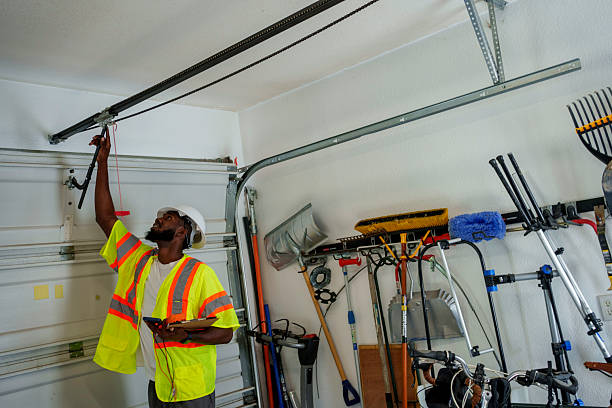 Professional Garage Door Panel Replacement technician working in Twin Rivers, NJ